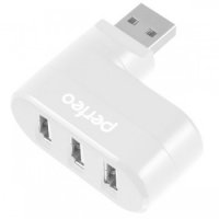 USB-хаб Perfeo H024 3 порта, белый, USB 2.0, (PF-VI-H024 White)
