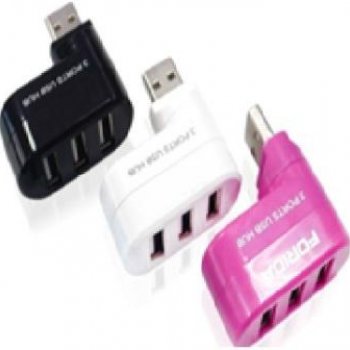 USB-хаб Perfeo H024 3 порта, черный, USB 2.0, (PF-VI-H024 Black)