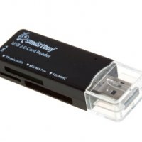 Картридер SmartBuy 749-K SD/microSD/MS/M2 черный
