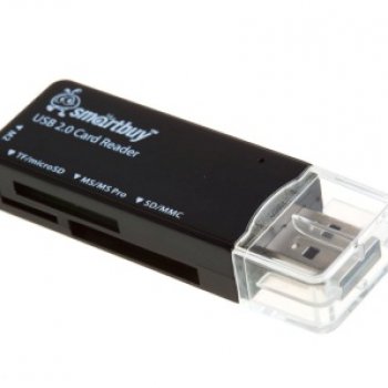 Картридер SmartBuy 749-K SD/microSD/MS/M2 черный