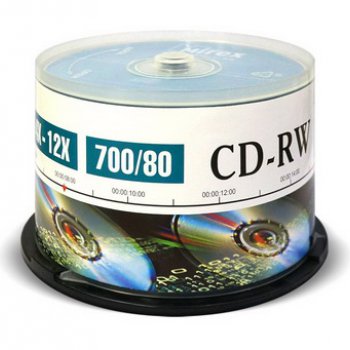 Диск CD-RW Mirex 4-12x Cake box (50/300) 204166