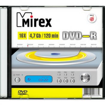 Диск DVD-R Mirex 4,7 Gb 16x Slim (1/200)