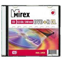 Диск DVD+R Mirex 8,5 Gb 8x Dual Layer Slim (1/50/200)