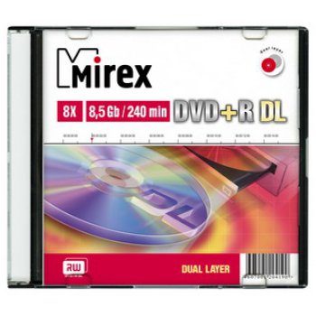 Диск DVD+R Mirex 8,5 Gb 8x Dual Layer Slim (1/50/200)