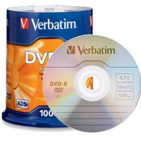 Диск DVD-R Verbatim 16х Cake box (100/400)