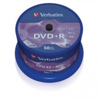 Диск DVD+R Verbatim 16х Cake box (50/200)