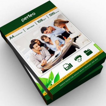 Бумага А4 Perfeo 108 г/м2, матовая, 500 листов (1/4)