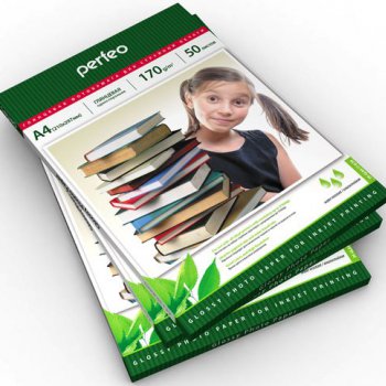 Бумага А4 Perfeo 170 г/м2, глянцевая, 50 листов (1/30)