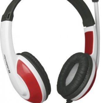 Гарнитура полноразмерная игровая Defender G120 Warhead 2м бел/крас (30)