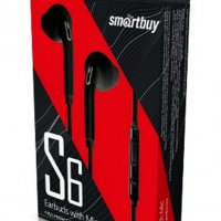 Гарнитура вкладыши SmartBuy  201K S6 черный коробка (60)