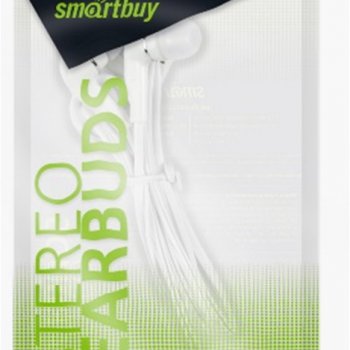 Наушники вкладыши SmartBuy   012 A4 белый пакет (100)