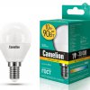 Лампа диодная шар G45 10Вт Е14 3000К 820Лм Camelion (10)