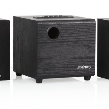 Колонки 2.1 SmartBuy 200 Sparta 8+2x2Вт 220В MP3 (USB SD) FM черный (6)