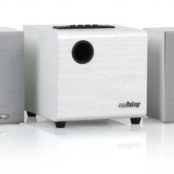 Колонки 2.1 SmartBuy 210 Sparta 8+2x2Вт 220В MP3 (USB SD) FM белый (6)