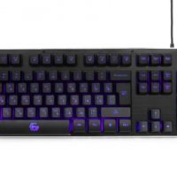 Клавиатура Gembird игровая 400L USB, металлический корпус, подсветка 3-цвета, кабель 1.75 м в тканевой оплетке, открытая компановка клавиш, черный