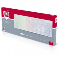 Клавиатура Smartbuy 305 ONE USB мультимедийная, подсветка, белый (1/20)