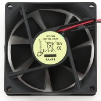 Вентилятор GEMBIRD 80*80*25, втулка, 2 pin, провод 30 см, для блока питания (1/100)