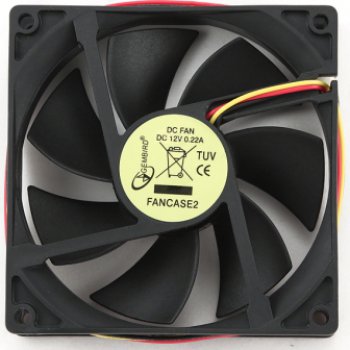 Вентилятор GEMBIRD 92*92*25, втулка, 3 pin, провод 30 см (1/100)