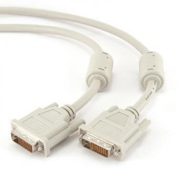 Кабель DVI-D dual link  4.5м Gembird серый