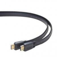 Кабель HDMI(M)-HDMI(M) 1.8 м, v2.0, позолоченные контакты, плоский, Gembird, чёрный