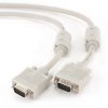 Кабель VGA - VGA 10 метров, двойной экран, ферритовые кольца, Cablexpert, серый (1/20)