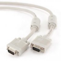 Кабель VGA 15М-15M 20 м, тройной экран, Gembird, серый (1/10)