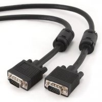 Кабель VGA - VGA 30м 3-й экран ферритовые кольца Gembird чёрный