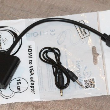 Переходник HDMI - VGA 19M/15F+ауд 15см Cablexpert