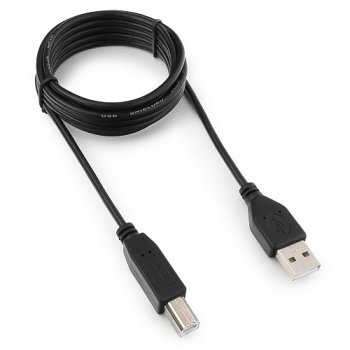 Кабель USB AM - BM 1.8 м, Гарнизон, черный (200)