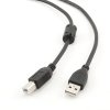 Кабель USB AM-BM 4.5 метра Cablexpert PRO, двойное экранирование, ферритовое кольцо, черный, пакет (1/100)