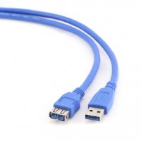 Удлинитель USB 3.0 AM - AF 3 м, PRO, позолоченные контакты, Gembird, синий (1/100)