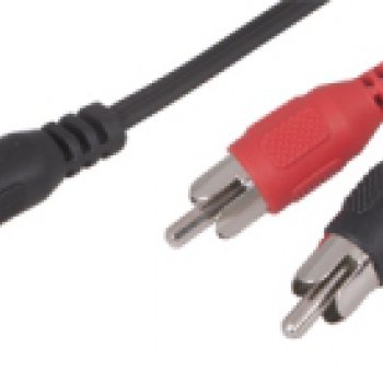 Кабель 2RCA - джек 3.5мм 5 м, Rexant, черный (10/100)