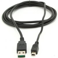 Кабель USB-miniB  1м Cablexpert мультиразъём черный (500)