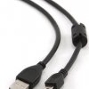 Кабель USB-miniB 1.8м Cablexpert золочёные контакты черный (200)