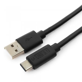 Кабель USB-TypeC  1м Cablexpert черный (200)