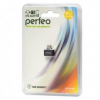 Адаптер OTG Perfeo 003 Micro-USB to USB-A черный