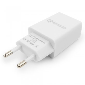 Адаптер 220В USB QC3.0 Cablexpert PC-16 3A белый (200)