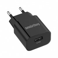 Адаптер 220В USB SmartBuy 1025 FLASH 2.4А черный