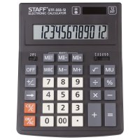 Калькулятор настольный  Staff PLUS STF-333-12 12разр 2-е пит 200x154мм (1/20)