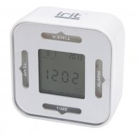 Будильник Irit термометр секундомер календарь подсветка 2хR6 (150)