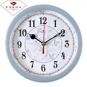 Будильник Рубин круглый 15,3*15,3см "Узор" корпус перламутр кварцевый механизм (1/20)