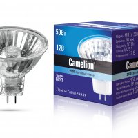 Лампа галогенная MR16 12В 50Вт +стекло Camelion (10/200)