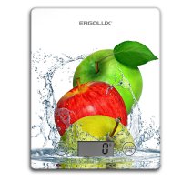 Весы кухонные электронные Ergolux ELX-SK02-С01 5кг 195х142мм CR2032 белый (20)