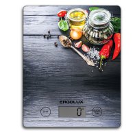 Весы кухонные электронные Ergolux ELX-SK02-С02 5кг 195х142мм CR2032 черный (20)