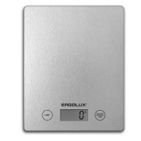 Весы кухонные электронные Ergolux ELX-SK02-С03 5кг 195х142мм CR2032 серый (20)