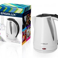 Чайник электрический пластик Ergolux ELX-KP02-C32 1.8л 2300Вт белый (12)