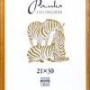Рамка дерево 21x30 1301 светлый орех узкий багет Зебра (25)
