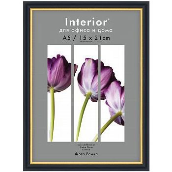 Рамка пластик 15x21 Interior Office 14мм 589 черный (1/25)