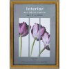 Рамка пластик 21x30 Interior Office 20мм 286/296 золото (1/25)