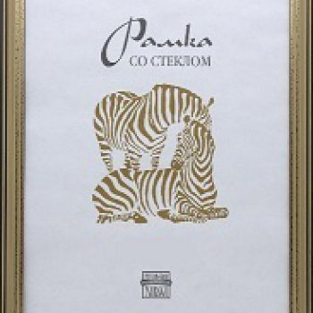 Рамка пластик 18x24 Зебра 1,7мм 3904 золото (25)
